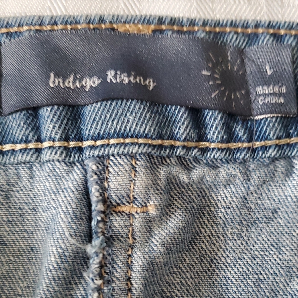 Indigo Rising Blue Mini Distresed Pencil Skirt for Casual Wear - Picture 5 of 11